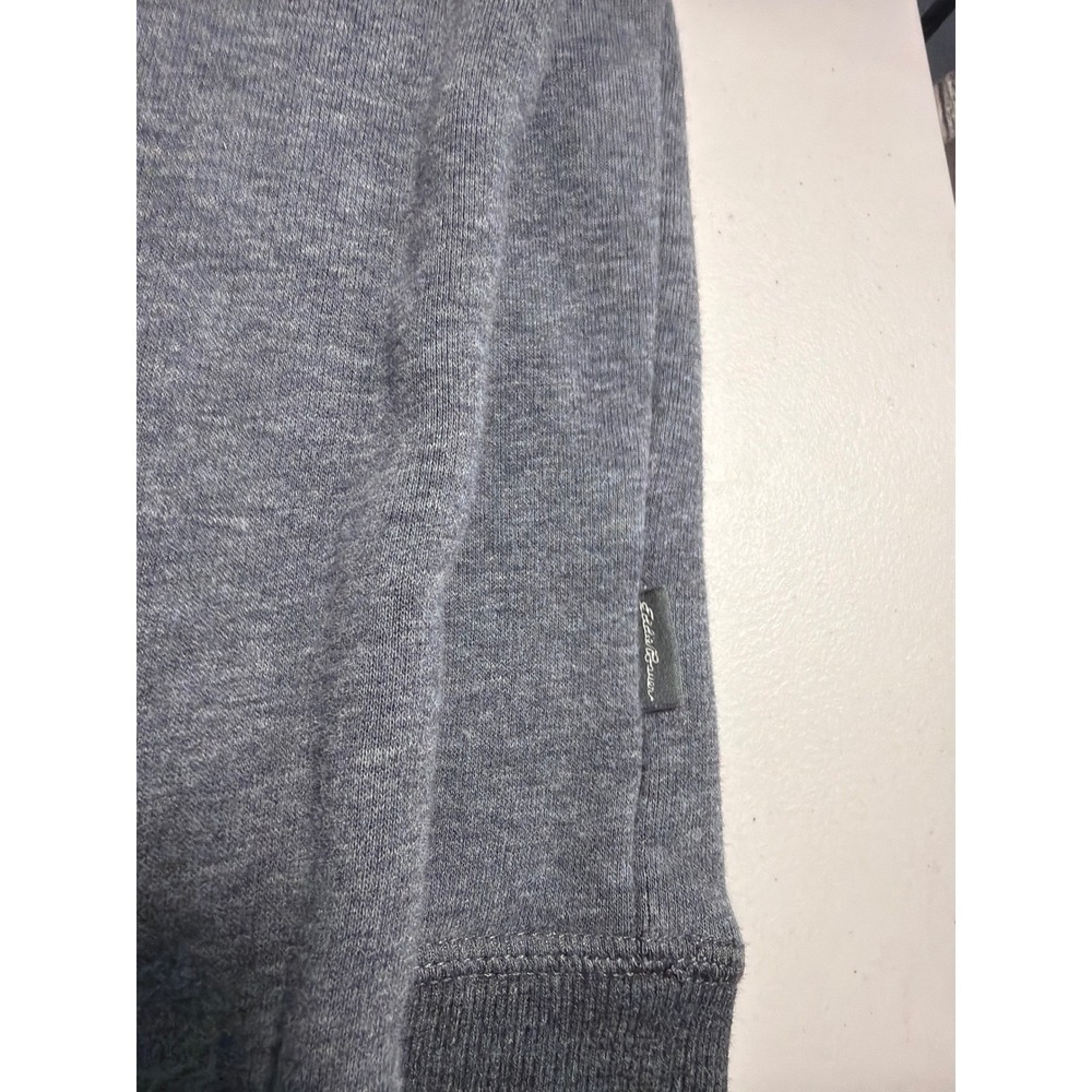 Eddie Bauer Mens Gray Crewneck Sweatshirt Fleece Lined Ribbed Trim Large - Picture 3 of 11